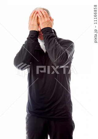 Senior man crying in grief Senior man crying in grief 11166858