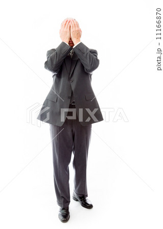 Businessman crying in grief Businessman crying in grief 11166870