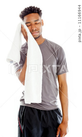 Attractive afro-american man posing in studio 11166944