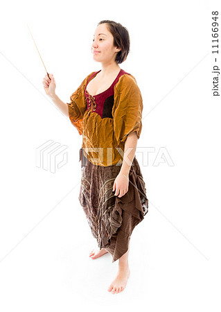 Conductor standing with holding a baton 11166948