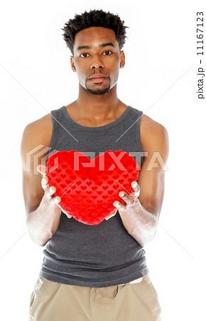 Attractive afro-american man posing in studio 11167123