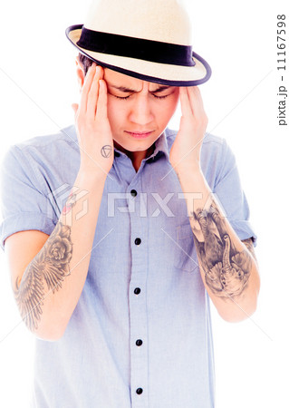 Young woman suffering from headache 11167598