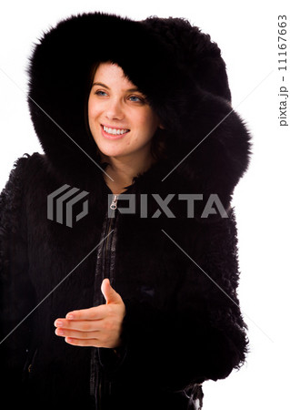 Young woman offering hand for handshake Young woman offering hand for handshake 11167663