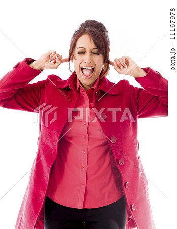 Indian young woman shouting in frustration Indian young woman shouting in frustration 11167978