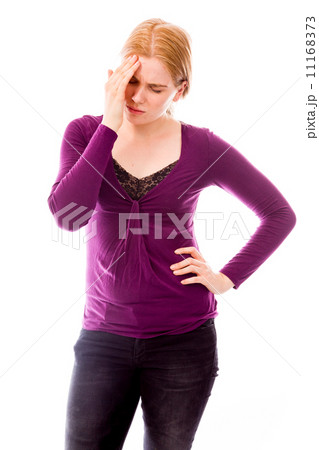 Young woman suffering from headache 11168373