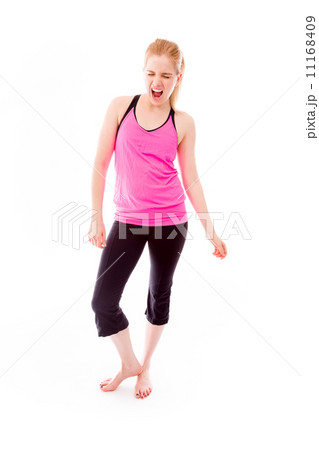 Young woman screaming in frustration 11168409