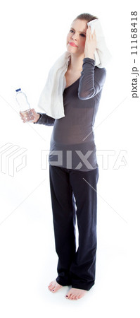 Attractive caucasian girl in her 30 shot in studio 11168418