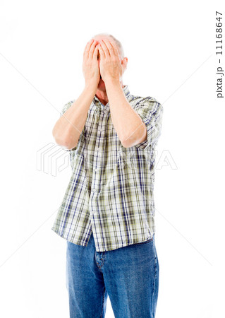 Senior man crying in grief 11168647