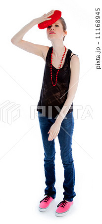 Attractive caucasian girl in her 30 shot in studio 11168945