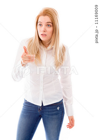 Young woman pointing Young woman pointing 11169009