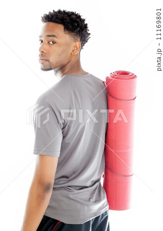 Attractive afro-american man posing in studio 11169801