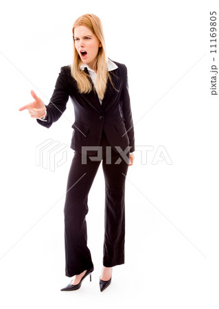 Businesswoman scolding somebody Businesswoman scolding somebody 11169805
