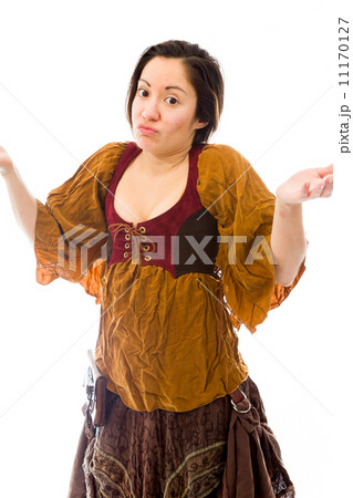 Young woman gesturing and shrugging Young woman gesturing and shrugging 11170127
