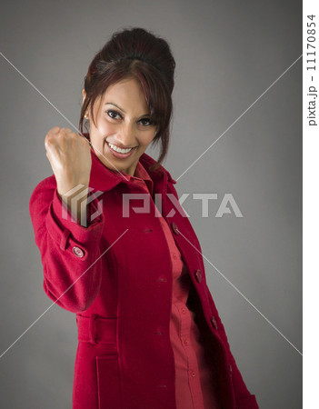 Indian young woman celebrating success 11170854