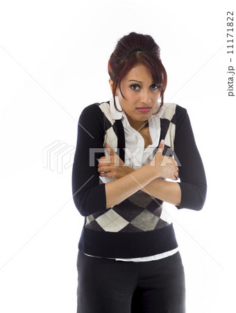 Indian businesswoman shivering 11171822
