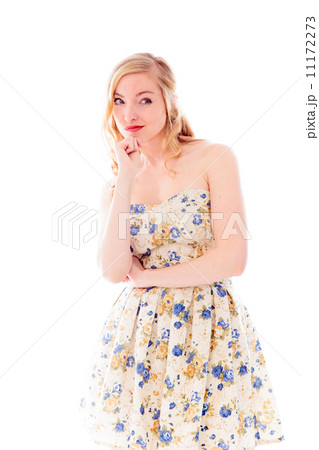 Beautiful young woman standing 11172273