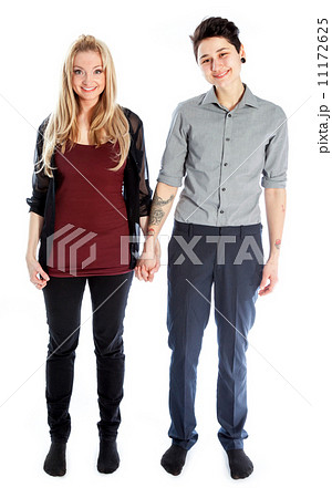 Same sex couple isolated on white background Same sex couple isolated on white background 11172625
