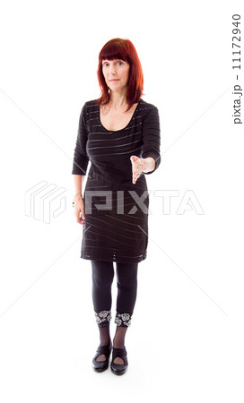 Mature woman offering hand for handshake 11172940