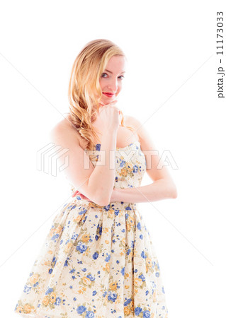 Beautiful young woman standing 11173033