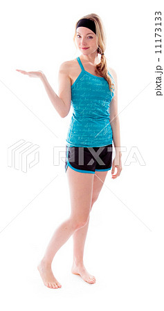 Young woman presenting something 11173133