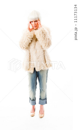 Senior woman suffering from headache Senior woman suffering from headache 11173134