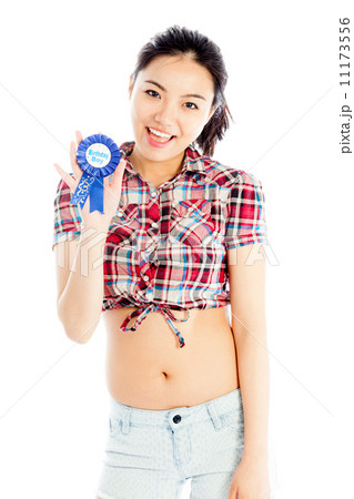 Isolated on white sexy asian cowgirl birthday boy Isolated on white sexy asian cowgirl birthday boy 11173556