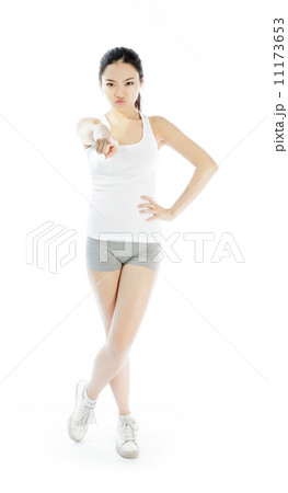 Attractive asian girl 20 years old shot in studio 11173653