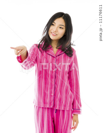 Young Asian woman showing something Young Asian woman showing something 11176611