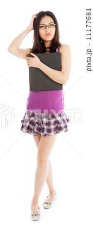 Attractive asian girl 20 years old shot in studio 11177681