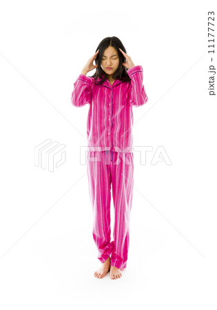 Young Asian woman suffering from headache 11177723