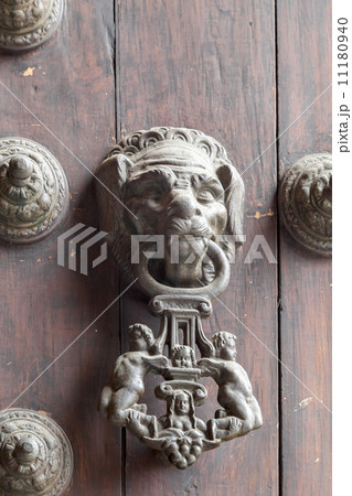 Door knocker of a cathedral, Cathedral of Lima, Lima, Peru 11180940