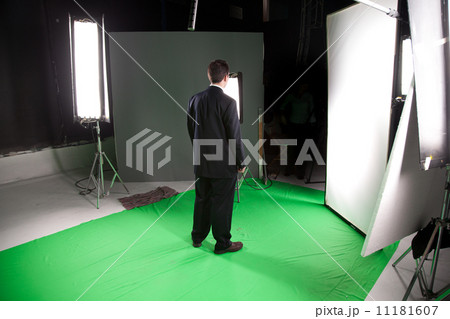 Male fashion model standing in a film studio Male fashion model standing in a film studio 11181607