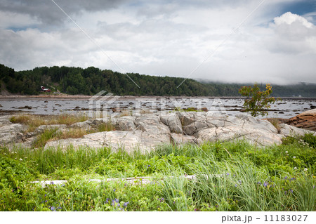 Rocks at the riverside, Quebec, Canada 11183027