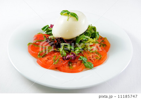 Tomato, fresh mozzarella, and basil salad Tomato, fresh mozzarella, and basil salad 11185747
