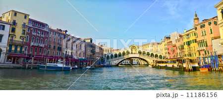 Panoramic view of Grand Canal in Venice Panoramic view of Grand Canal in Venice 11186156