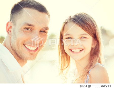 happy father and child girl having fun 11188544