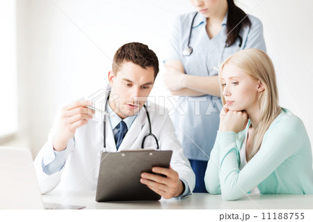 doctor and nurse with patient in hospital doctor and nurse with patient in hospital 11188755