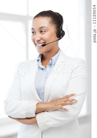 african helpline operator with headphones 11189054