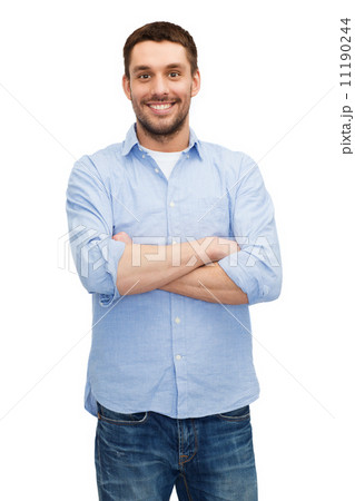 smiling man with crossed arms smiling man with crossed arms 11190244