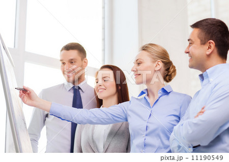 business team discussing something in office business team discussing something in office 11190549
