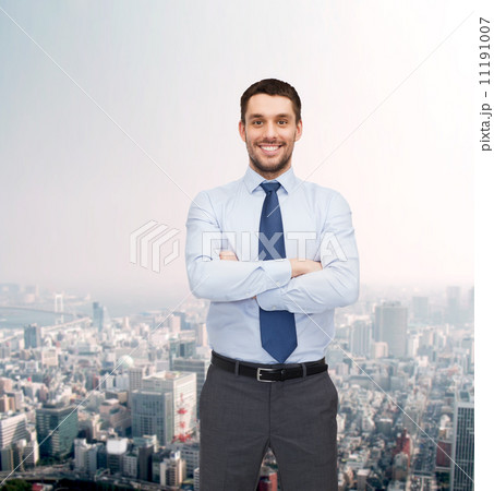 handsome businessman with crossed arms 11191007