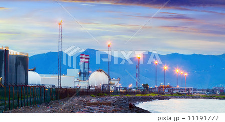 Industrial plant at mediterranean sea Industrial plant at mediterranean sea 11191772