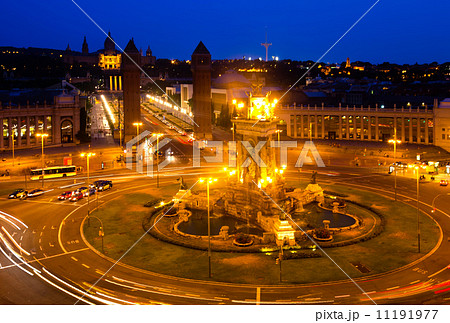 night view of Plaza de Espana night view of Plaza de Espana 11191977