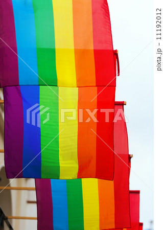 Street with rainbow flags 11192012