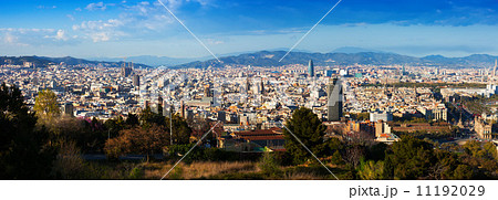 Barcelona city from Montjuic. Catalonia 11192029