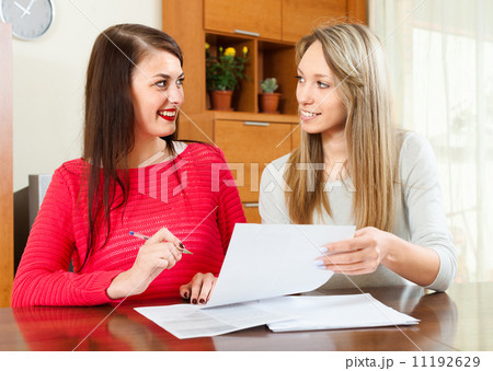 Pretty girls with documents Pretty girls with documents 11192629