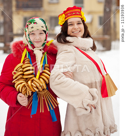 girls celebrating Shrovetide at Russia girls celebrating Shrovetide at Russia 11193936