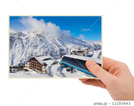 Mountains ski resort (Austria) photography in hand 11205643