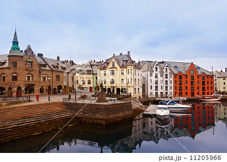 Cityscape of Alesund Norway at sunset Cityscape of Alesund Norway at sunset 11205966