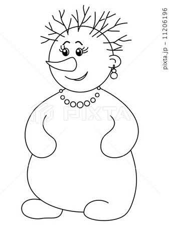 Snowball woman with hair, contours Snowball woman with hair, contours 11206196